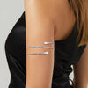 Simple Upper Cuff Arm Bracelet for Women, Geometric Armband Bangles Adjustable Jewelry - Image 1