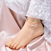 Gold Plated Stainless Steel Stone Double Layer Fishtail Anklet Chain Beach Party Jewelry - Image 3