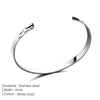 Stainless Steel Polished Design C Shape 6MM Wide Bangle Men Punk Bracelet Couple Jewelry - Image 7