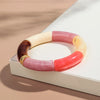 Chunky Bamboo Tube Beaded Acrylic Bracelets for Women Man Multicolor Resin Stretchy Statement Bangle Stack Jewelry Gift - Image 18