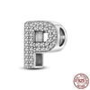 26 A-Z Alphabet Beads Silver Love Letter Charm Fit Bangle Charms Bracelet CZ Zircon Bead Jewelry - Image 18