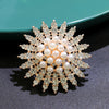 Vintage Enamel Flower Leaf Brooch, Mixed Style Pearl Rhinestone Brooch, Women's Wedding Party Elegant Jewelry Accessories - Image 7