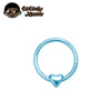 Heart Hinged Clicker Piercing Hoop for 16G Septum and Ear Piercings - Image 7