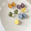 Non Pierced Irregular Geometric Ear Clip Earrings Candy Color Resin Jewelry Earcuffs For Women - Image 6
