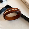 1/3 pcs Round Star Rivet Wood Bangles for Women Retro Ethnic Chunky Wristbands Punk Hip Pop Geometric Hand Jewelry F - Image 8