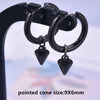 No Fade Different Length Pointed Cone Dangle Earring Stainless Steel Round Hoop Earrings For Women Men Jewelry Ear Piercing Gift - Image 36