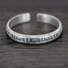 Silver Carved Prajnaparamita Heart Sutra Lotus Flower Bracelet Six Character True Words Wide Vintage Bangles Jewelry - Image 7