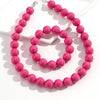 Two-Piece Acrylic Bead Necklace and Bracelet Set with Geometric Shapes - Image 33