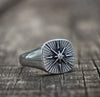 Nautical Biker CZ North Star Compass Signet Ring For Men Hip Hop Punk Cross Stainless Steel Vintage Party Jewelry - Image 7
