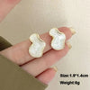 White Women's Dangle Earrings Blooming Flower Acrylic Enamel Butterfly Imitation Pearl Heart Hanging Earrings Elegant Brinc - Image 26