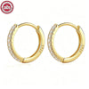 Silver Hoop Earrings for Women Men Micro Pave CZ Minimalist Huggie Hoops Stackable Ear Jewelry Gifts - Image 9