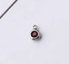 60 piece/lot Stainless Steel Crystal Pendant steel Gold Color 12 Birthstone Charm Round 6mm 6.5mm Rhinestones Charms - Image 9