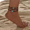 3pcs Set Bohemian Irregular Turquoise Starfish Rice Bead Elastic Anklets for Women Summer Beach Party Jewelry Sets Gift - Image 10