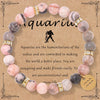Mhs.sun 12 Star Zodiac Sign Pink Zebra Stone Beaded Bracelets Constellation Birthday Party Jewelry For Women Men - Image 20