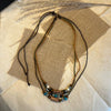Ethnic 2pcs/Set Multi-layer Vintage Wood Beads Pendant Leather Beaded Weaved Prayer Necklace& Bracelet Jewelry Gifts - Image 4