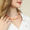 8mm Cubic Zirconia Necklace For Women Round Shape Crsytal Claw Setting Colorful Zircon Chokers Beads Neck Jewelry - Image 5