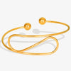 1pc Classic Stainless Steel Brief Metal Texture Bangle Terror Eyes Metallic Ball Opening Adjustable Bangles For Women Gift - Image 12