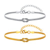 Love Knot Couple Bracelet Set, Stainless Steel Round Snake Chain Bracelets for Women Men Jewelry Valentine's Gift - Image 9