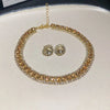 Fyuan Crystal Necklace Earrings Set Pink ABcolourful Necklace for Women Weddings Party Jewelry Sets Accessories - Image 27
