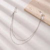 Sexy Metal Pearl Tassel Chest Chain for Woman Silver Color Double Layer Nipple Chain Body Chain Charm Jewelry Accessories - Image 4