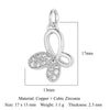 Cat Horseshoe Copper CZ Cycling Charm Bear Butterfly Racket Pendant For Bracelet Necklace Making - Image 22