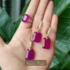 Oval Purple Crystal Fusion Stone Back Is Crystal Stone Necklace Earrings Rings Jewelry Set Elegant Women's Jewelry - Image 5