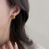 Vintage Metal Twisted Drip Glaze Enamel Stud Earrings for Women Elegant Round Circle Temperament Earrings Jewelry Accessories - Image 4