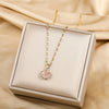 Cute Romantic Pink Sakura Pendant Stainless Steel Necklaces For Women Korean Female Sexy Clavicle Chain Jewelry Gift - Image 3