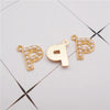 10-26PCS Alphabet Charms With Plastic Pearl Alloy Gold Color English Letter Pendant Necklace Bracelet Jewelry Accessory - Image 19