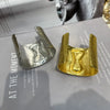 Exaggerated Boutique Metal Plated Cuff Bracelet For Women Jewelry Hand Open Bracelet Accessory - Image 4