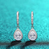 Silver Drop Earrings for Women Cubic Zirconia Crystal Earrings Engagement Wedding Eternity Jewelry Gifts - Image 4