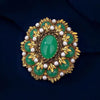 Vintage Baroque Green Whirlwind Smokey Leaf Design Women's Court Style Brooch Costume Jacket Accessories Holiday Gifts - Image 5