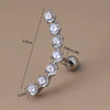 1PC Curved Cz Cartilage Stud Moon Leaf Helix Rook Conch Screw Back Earring Stainless Steel Ear Piercing Jewelry - Image 14