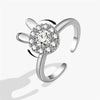 Beads Ring Fidget Spinner Rings Korea Crystal Butterfly Flower Star Moon Ring Jewelry Gift - Image 19