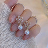 Elegant Baroque Imitation Pearl White Flower Drop Earrings for Women Dainty Dangle Earrings Banquet Party Jewelry Gift - Image 8