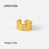 Twisted Link Chain Open Rings Stainless Steel Jewelry Gold Plated Adjustable Finger Rings For Women Party Gift - Image 10