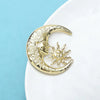 Stainless Steel Sun And Moon Brooches For Women Unisex 2-color Moon-God Luna Figure Minilmaist Chic Brooch Pins Gifts - Image 5
