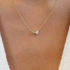 Double Heart Clavicle Chain for Women Necklaces Silver Round White Zircon Pendant Necklace Jewelry - Image 6
