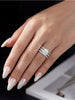 Glittering Diamond Engagement Ring Set For Women Gift Wedding Jewelry - Image 4