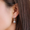 Silver Needle Minimalist 10mm Round Ball Pendant Earrings for Women Hoop Earrings Party Jewelry Gifts - Image 5