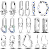 Silver Hoop Earrings For Woman Zircon Heart Shape Star Eardrop Earring Jewelry - Image 1