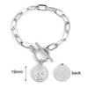 Women Bracelet Stainless Steel Silver/gold Color T bar Flat Line Oval Chain Female Bracelet Jewelry - Image 14