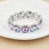 crystal bracelet For Women colorful Geometric rhinestone square elastic thread red white pink bracelet boho style - Image 33