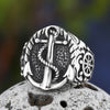 Stainless Steel Classic Bumps Signet Ring Navy Ship Shape Anels For Men Women Boat Jewelry Party Gift - Image 3