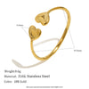 Stainless Steel Dot Diamond Fried Dough Twists Love Open Ring Heart Series Ring Small Round Cake Opening Ring - Image 10