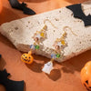 Cute Halloween Resin Pumpkin Ghost Star Dangle Earrings for Women Spooky Asymmetrical Charm Earrings Party Cosplay Jewelry Gift - Image 2