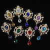 Retro Water Drop Diamond Brooch Detachable Women's Clothing Accessories - Image 1