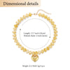 Colorful Acrylic Bead Choker Necklace with Heart Pendant - Image 25