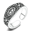 Silver Open Rings For Woman Iris Flower Cherry Feather Dog Horse Adjustable Cocktail Rings Party Jewelry - Image 22