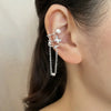 1 Pcs Zircon Pearl Ear Clip Earrings For Women Girls Geometric Ear Cuff Without Piercing Party Silver Color Jewelry Gift - Image 4